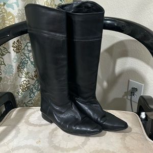 CHARLES DAVID black leather boots